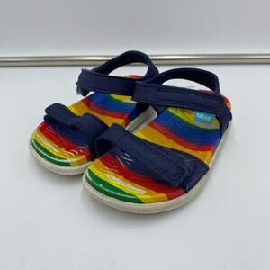 Native Toddler Unisex Rainbow Color Based Strappy Sandals Size 5